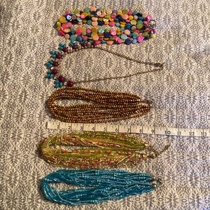 Lot of 17 necklaces and 8 pair of earrings. Add some bling to your attire.